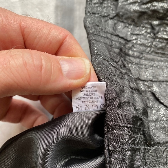 Erin by Erin London Women's Button Up Black Metallic Crinkled Look Jacket‎ Small - Picture 7 of 11